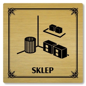 Sklep, 80x80mm, zlatá, Nebraska